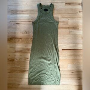 WSLY Green Sheath Halter Mini Dress